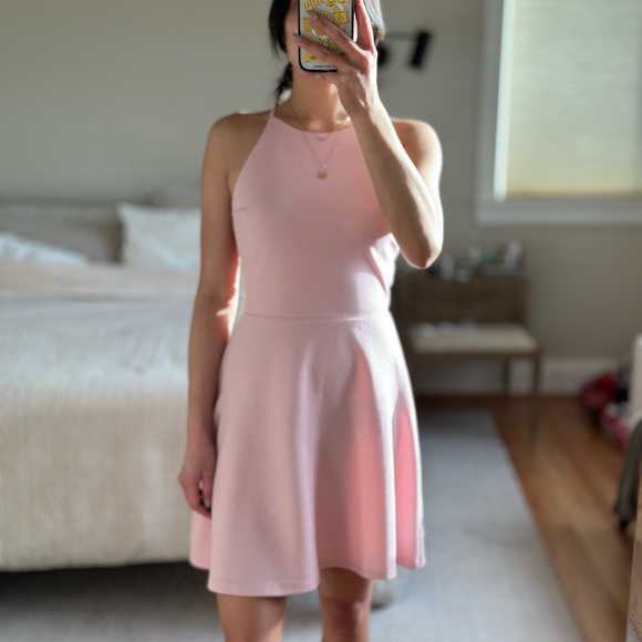 Aqua Barbiecore Pink High Neck Dress - Picture 1 of 3